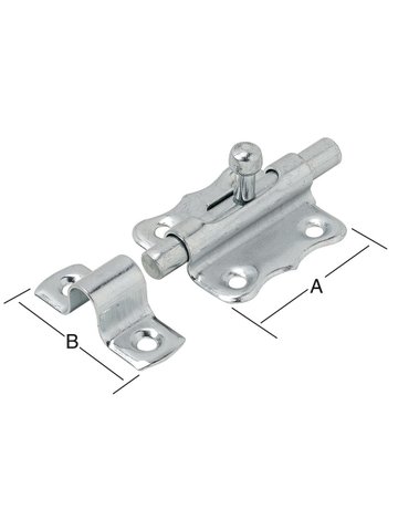 Bild Grendelriegel 47X47mm verzinkt VORMANN-1