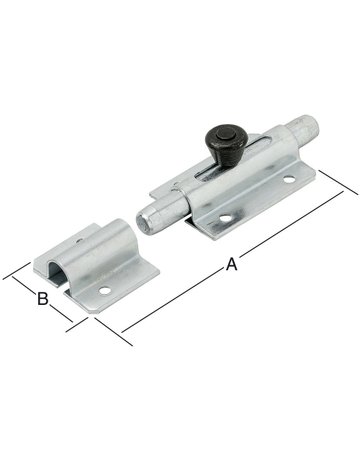 Bild Bolzen-Knopfriegel 80X36 mm verzinkt VORMAN N - VORMANN-1