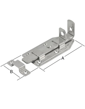 Bild Türschlossriegel gerade 120X56mm,Est (V2 A) VORMANN-1