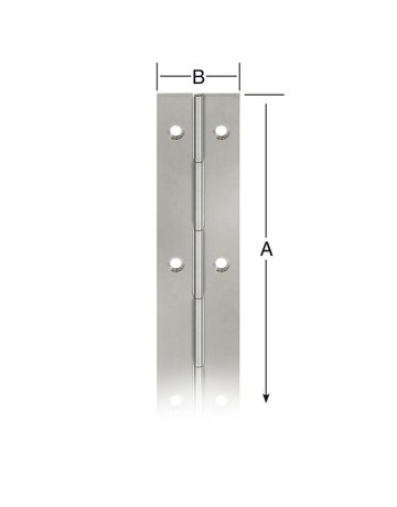 Bild Stangenscharnier 32X2040 mm Edelstahl Ro stfrei (V2A) - VORMANN-1