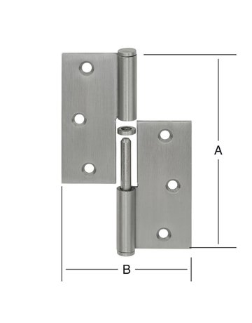Bild Türscharnier 90X90 mm lks. RF - VORMANN-1