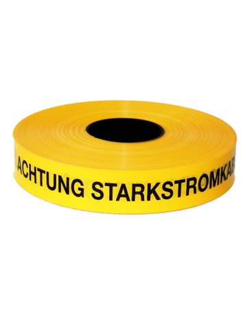 Bild Trassen-Warnband 250 m Achtung Starkstro mkabel gelb - KELMAPLAST-0