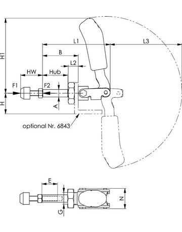 Bild Schubstangenspanner Gr. 3 kurze Bauform A MF - AMF-1