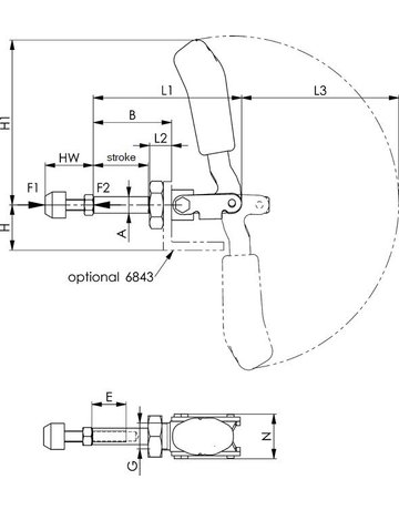 Bild Schubstangenspanner Gr. 3 kurze Bauform A MF - AMF-2