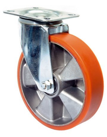 Bild Lenkrolle 100mm LB500.B90 Platte,Polyure Guss,KL LB500.B90.100 BS ROLLEN-0