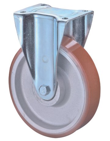 Bild Bockrolle 200mm N110.C10 Platte,Polyure Guss,KL N110.C10.203 BS ROLLEN-0