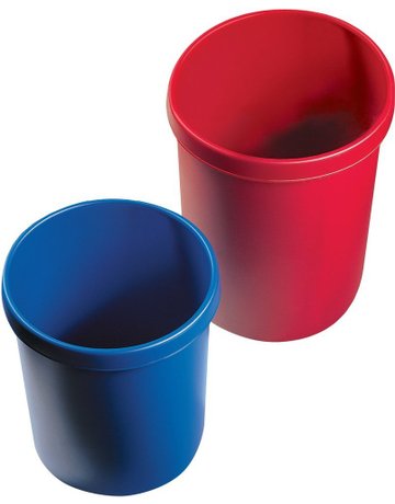 Bild Papierkorb 30 l 405 mm rot helit-0