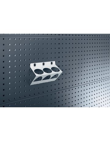Bild Rundhalter schräg 3-fach B 225 mm bis ma x.D 68 mm für Lochplatten bott-0
