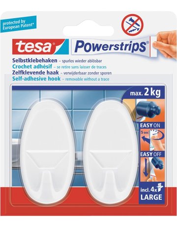 Bild Powerstrips Haken Large Oval weiss tesa-0