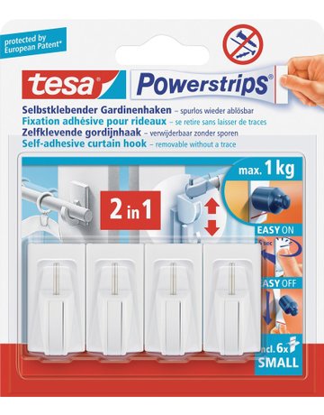 Bild Powerstrips Gardinenhaken weiss tesa-0