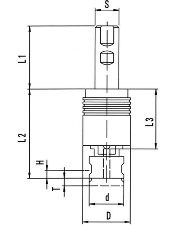Bild Gewindeschneidfutter SM6 Zylinder 25mm M5,0-1 8 TAPMATIC-1
