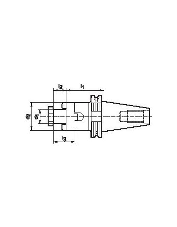 Bild Kombi-Aufsteckfräserdorn A100 SK40 27mm FORTIS-1