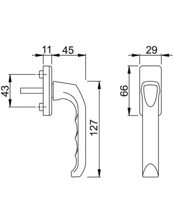 Bild Fenstergriff Dreh/Kipp /U34,F4 NA8506,35 - HOPPE-1