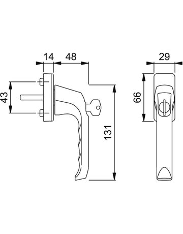 Bild Fenstergriff 013 SEW / 034-1NA HOPPE-1