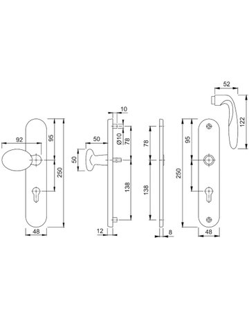 Bild Si-We-grtSchildM76G/361A/ 360/151SK0 72/ 8, F77-R - HOPPE-1
