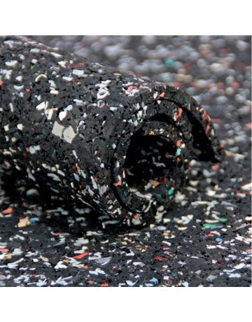 Bild Recyclingmatte Gummi/PU, schwarz-bunt 8m m, 1500mm 5m - Neutral-0