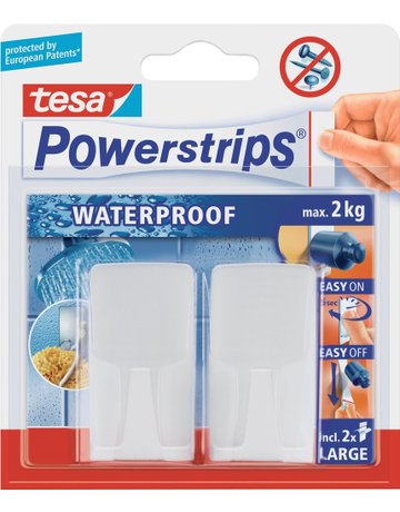 Bild Haken Wave, weiß Inhalt 2St. Powerstrips Wa terproof - tesa-0