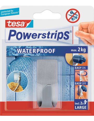 Bild Haken Zoom Metall Inhalt 1St Powerstrips Wa terproof - tesa-0