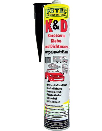 Bild K+D Karosserie Kleb- Dichtmasse, schwarz ,310ml - PETEC-1