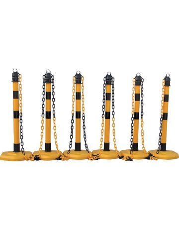 Bild Kettenpfosten - Set, g/s 6 Pfosten + 5x3 m Kette - TEMKA-0
