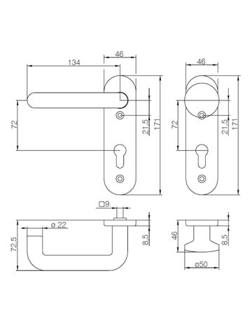 Bild FH-WE-Grt., oval Kursch.PZ,Kst.schwarz - DENI-1
