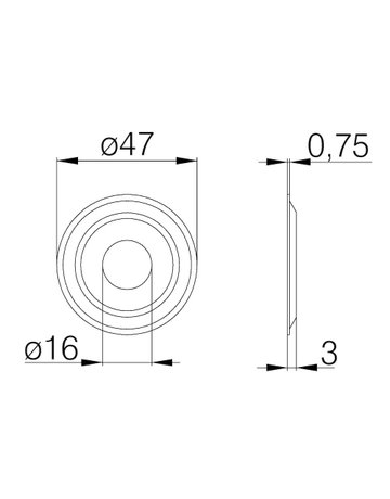 Bild Pendeltürbänder Nr. 33 Stahl vernickelt 1 25mm - DENI-1