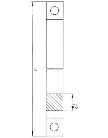 Bild Stangen für Tortreibr 13x2500mm hell-verz - DENI-1