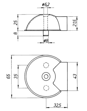Bild Anschlagpuffer, 3847Mg, Edelstahl DENI-1