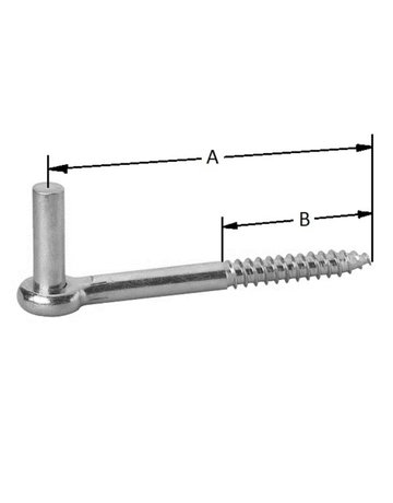 Bild Einschraub-Haken D13 x100 mm hell verzinkt - POLLMANN-1