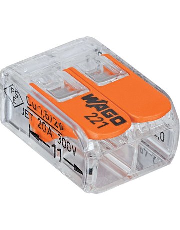 Bild Wago-COMPACT-Klemme 2 x 0,2-4qmm transpa rent 5 Stueck Beutel mit R.-0