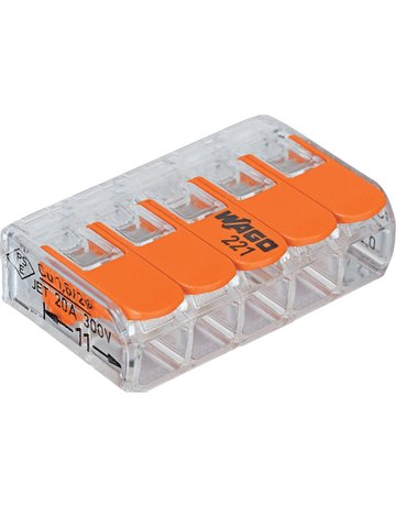 Bild Wago-COMPACT-Klemme 5 x 0,2-4qmm transpa rent 5 Stueck Beutel mit R.-0