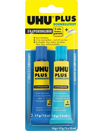 Bild 2-Komponentenepoxidkleber PLUS SCHNELLFEST SB-Karte mit Tuben Binder 18g Härter - UHU-0