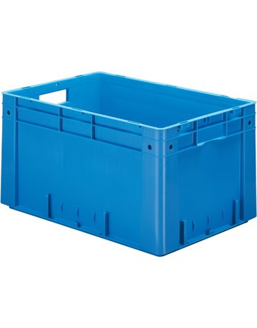 Bild Transport-Stapelkasten B600xT400xH320 mm blau Auflast 700kg mit Griffloch LA-KA- - LA-KA-PE-0