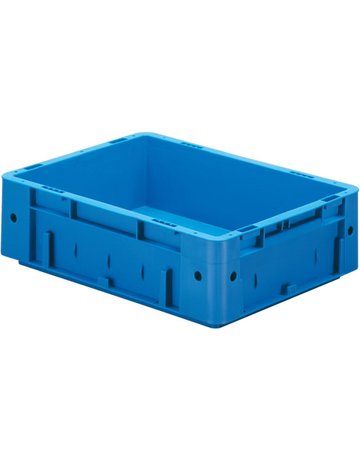 Bild Transport-Stapelkasten B400xT300xH120 mm blau Auflast 600kg ohne Griffloch LA-KA - LA-KA-PE-0