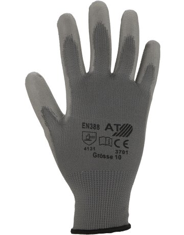 Bild PU - Nylon-Handschuh, Gr. 9, grau - ASATEX-0