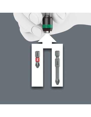 Bild Bithalter Rapidaptor 1/4"" für 1/4"" Bits Magnet 75 mm - Wera-7