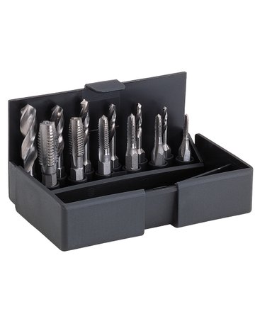 Bild Bit-Satz Einschnittgewindebohrer M3-M10 + Spiralbohrer + Bit-Halter - VÖLKEL-0