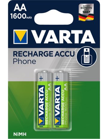 Bild Batterie Recharge Accu Power Mignon AA/ HR6 Photo 2er Blister - VARTA-0