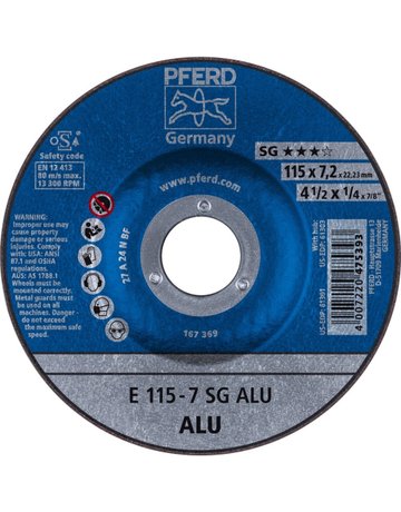 Bild Schruppscheibe gekröpft für Aluminium A2 4NSG 115x7,2mm PFERD-0