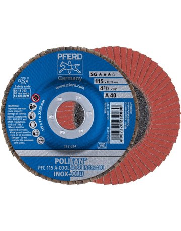 Bild Fächerschleifscheibe A-COOL SG gewölbt 1 15mm K40 Pferd-0