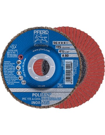 Bild Fächerschleifscheibe A-COOL SG gewölbt 1 15mm K80 Pferd-0