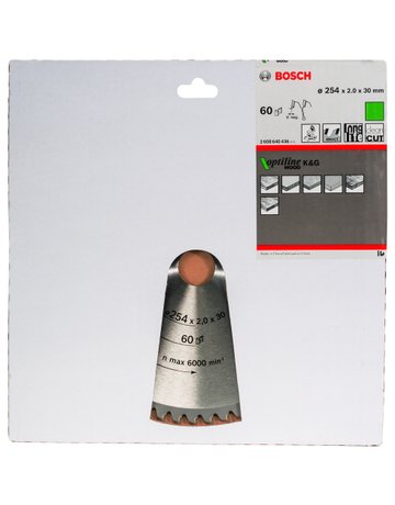 Bild HM-Kreissägeblatt 254,2/1,4x30 60Z WZ Bosch VE à 1 Stück Optiline Wood für Kappsäg-1