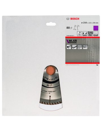 Bild HM-Kreissägeblatt 216x2,5/1,8x30 80Z Bos ch VE à 1 Stück Multi Material - BOSCH-1
