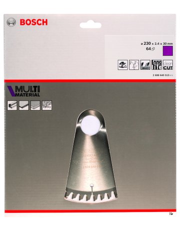 Bild HM-Kreissägeblatt 230x2,4/1,8x30 64Z Bos ch VE à 1 Stück Multi Material - BOSCH-1