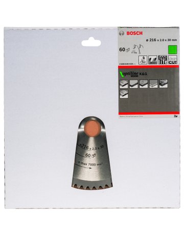 Bild HM-Kreissägeblatt 216x2/1,4x30 60Z WZ Bo sch VE à 1 Stück Optiline Wood - BOSCH-1