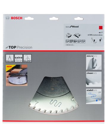 Bild HM-Kreissägeblatt 315x3,2/2,2x30 48Z WZ Bos VE à 1 Stück Top Precision Best f Wo - BOSCH-1