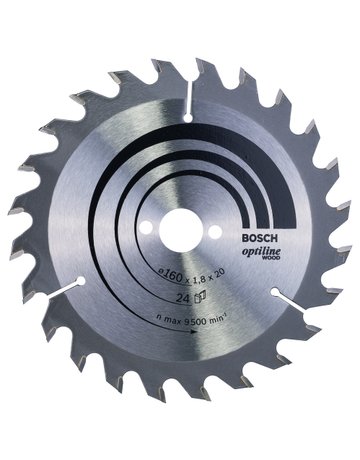 Bild HM-Kreissägeblatt 160x1,8/1,2x20 24Z WZ Bos VE à 1 Stück Optiline Wood BOSCH-0