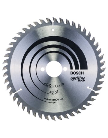 Bild HM-Kreissägeblatt 190x2,6/1,6x30 48Z WZ Bos VE à 1 Stück Optiline Wood BOSCH-0