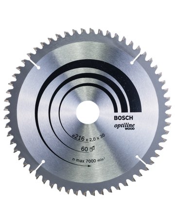 Bild HM-Kreissägeblatt 216x2/1,4x30 60Z WZ Bo sch VE à 1 Stück Optiline Wood - BOSCH-0