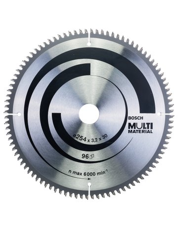 Bild HM-Kreissägeblatt 254x3,2/2,5x30 96Z Bos ch VE à 1 Stück Multi Mat für Kappsägen - BOSCH-0